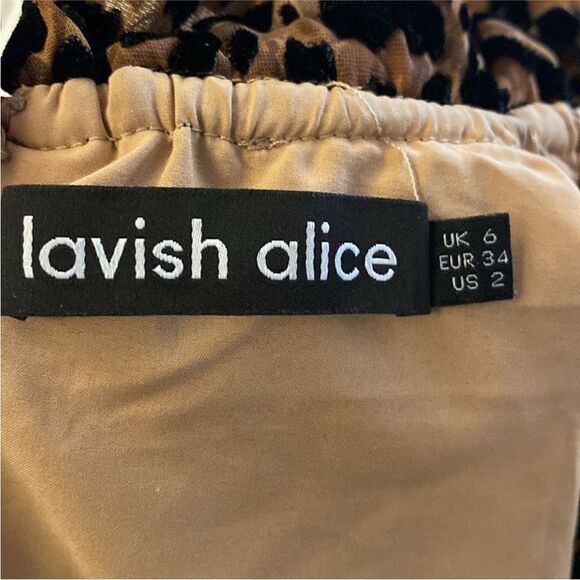 Lavish Alice Elegant Leopard Print Long Sleeve Dress,,US2 - Picture 11 of 13